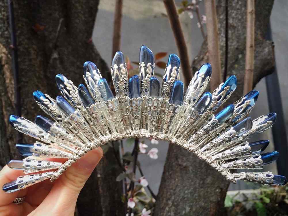 Elemental Child Crystal Crowns Crown Blue Lady of the Lake Crown :: Blue
