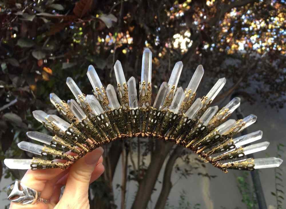 Elemental Child Crystal Crowns Crown Curved Air Crown :: brass