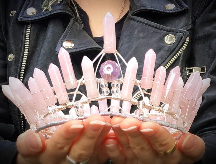 Elemental Child Crystal Crowns Crown Mountain Witch Crown :: rose quartz