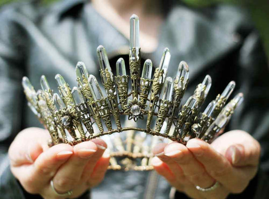 Elemental Child Crystal Crowns Crown Queen of Swords Crown :: brass