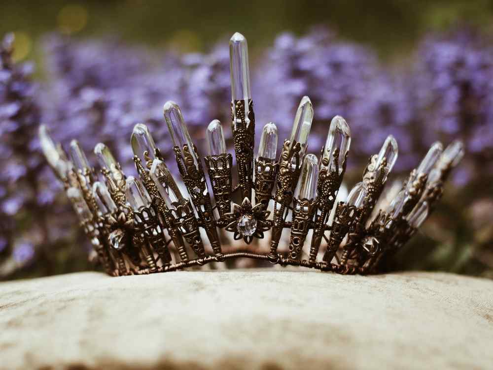 Queen of Swords Crystal Crown :: Brass
